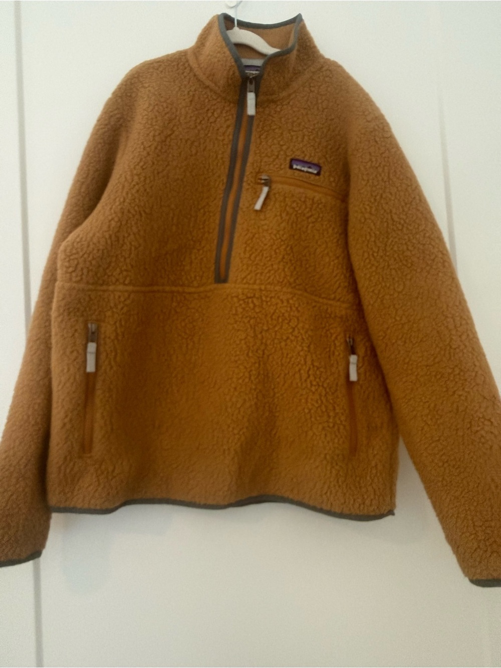 Patagonia Brown Sherpa Half-Zip Pullover Jacket